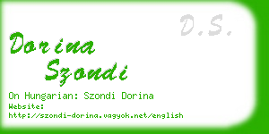 dorina szondi business card